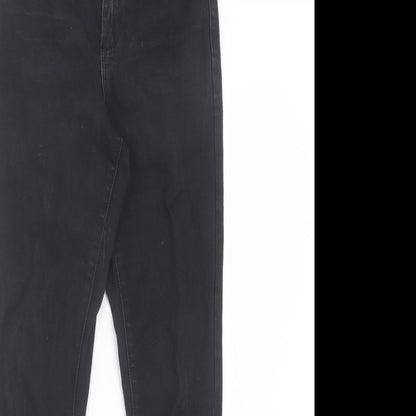 Denim & Co. Womens Black Cotton Skinny Jeans Size 10 L26 in Regular Button