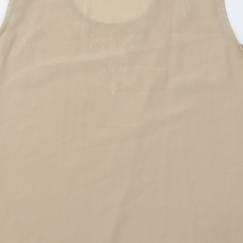 Womens UK Size 2XL Michael Gold Beige Basic Tank