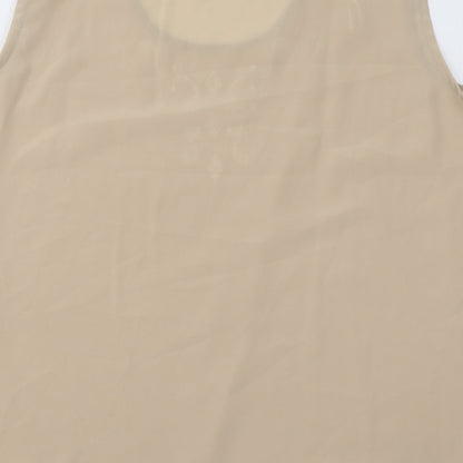 Womens UK Size 2XL Michael Gold Beige Basic Tank