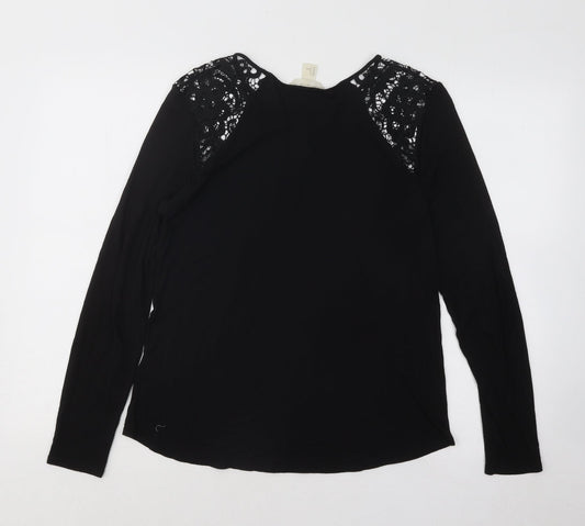 Womens UK Size M H&M Black Basic T-Shirt