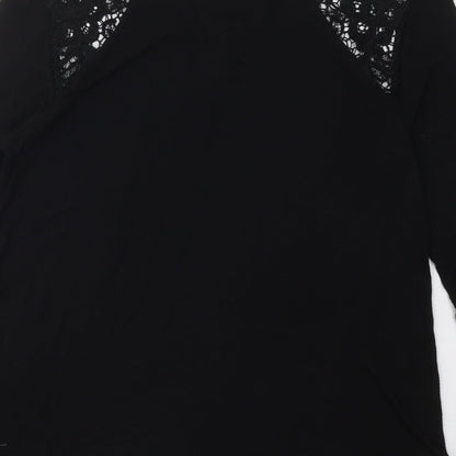 Womens UK Size M H&M Black Basic T-Shirt