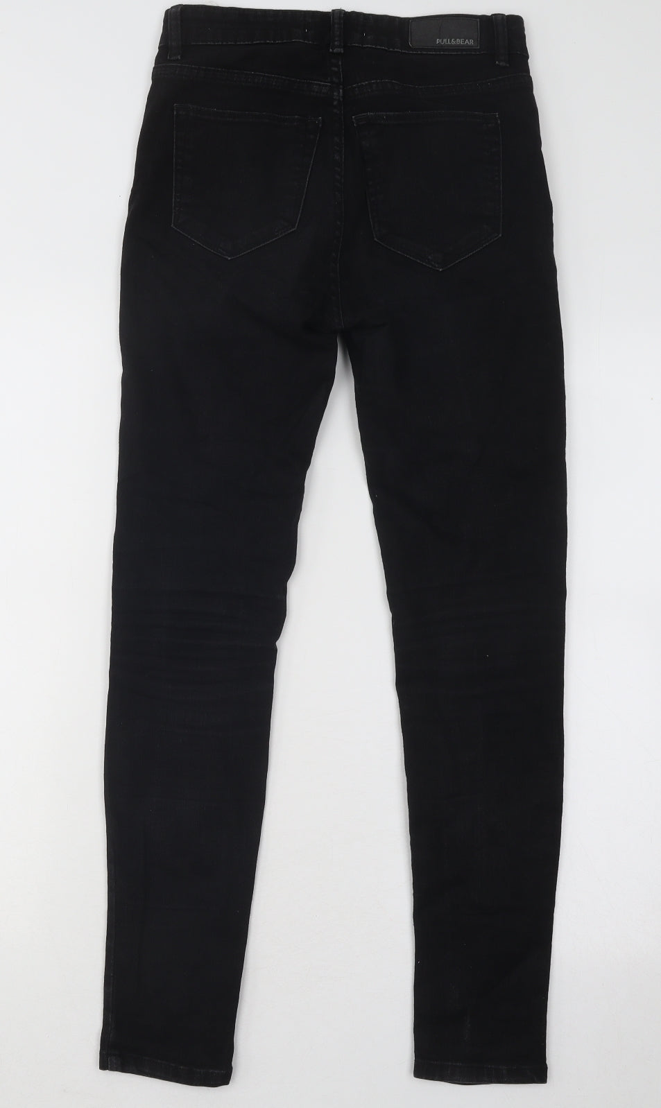 Pull&Bear Womens Black Cotton Skinny Jeans Size 26 in L26 in Regular Button