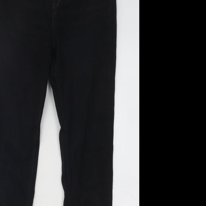 Pull&Bear Womens Black Cotton Skinny Jeans Size 26 in L26 in Regular Button