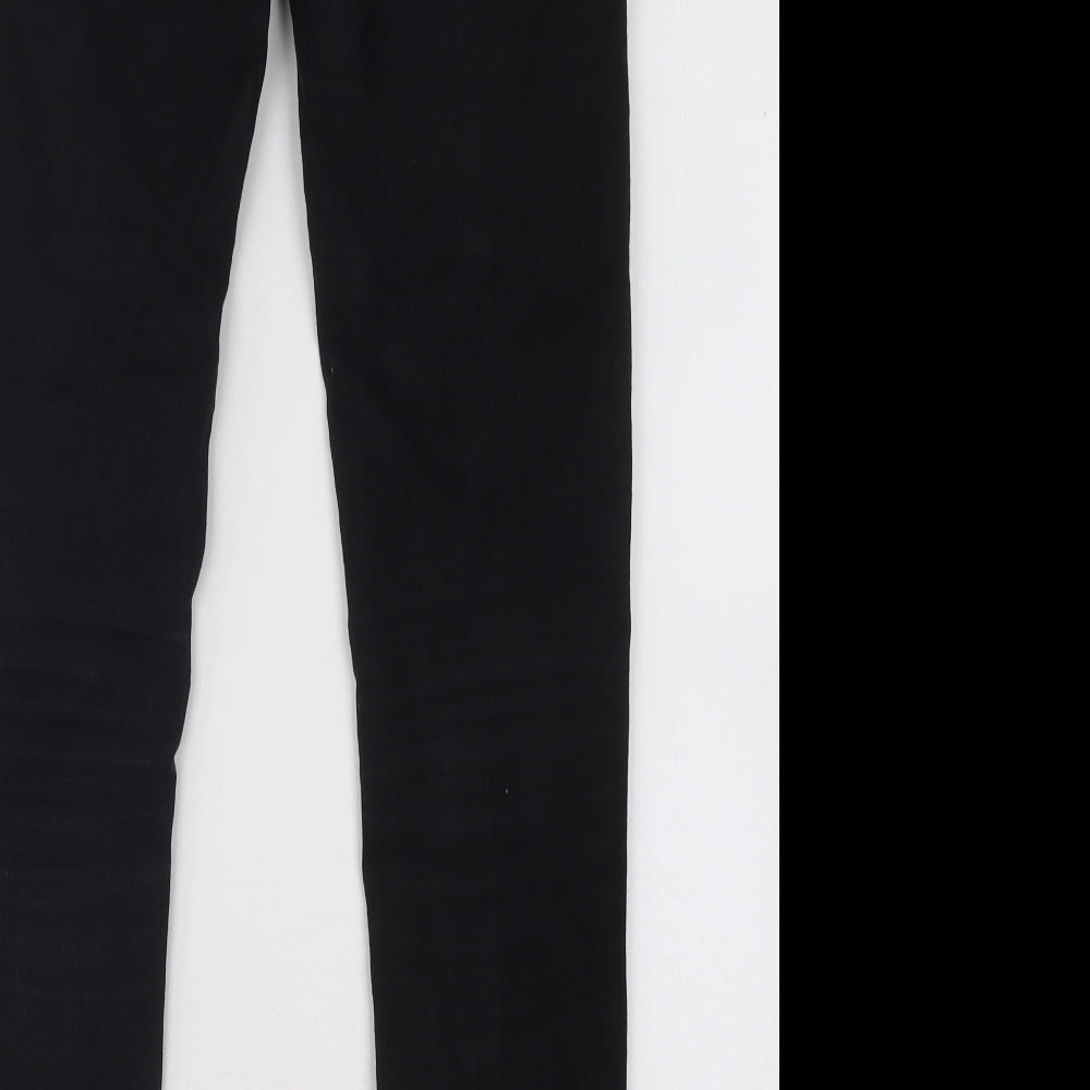 Pull&Bear Womens Black Cotton Skinny Jeans Size 26 in L26 in Regular Button
