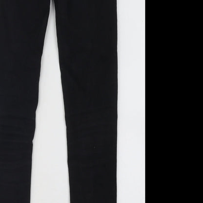 Pull&Bear Womens Black Cotton Skinny Jeans Size 26 in L26 in Regular Button