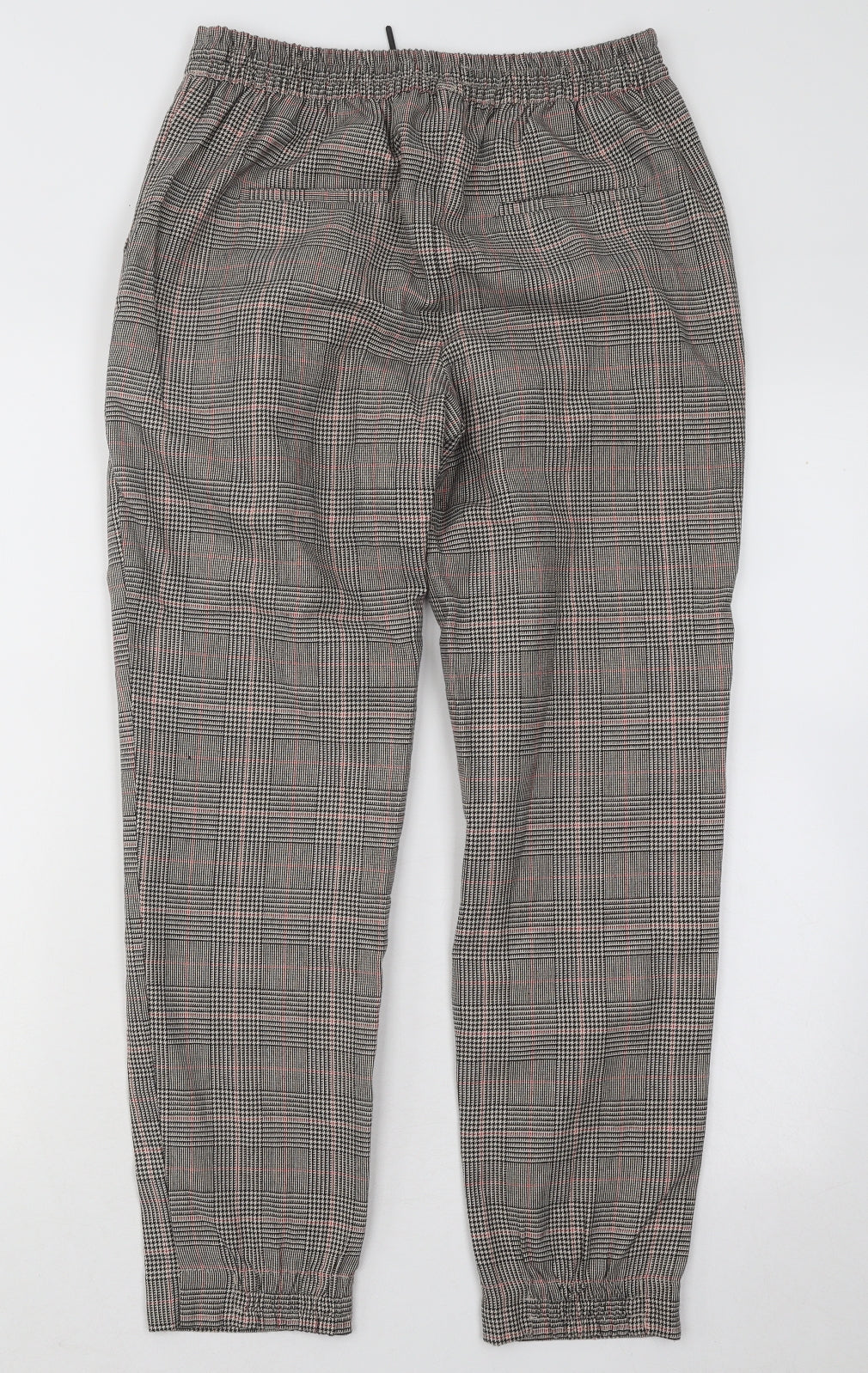 Only Womens Grey Plaid Polyester Trousers Size 27 in L26 in Regular Drawstring