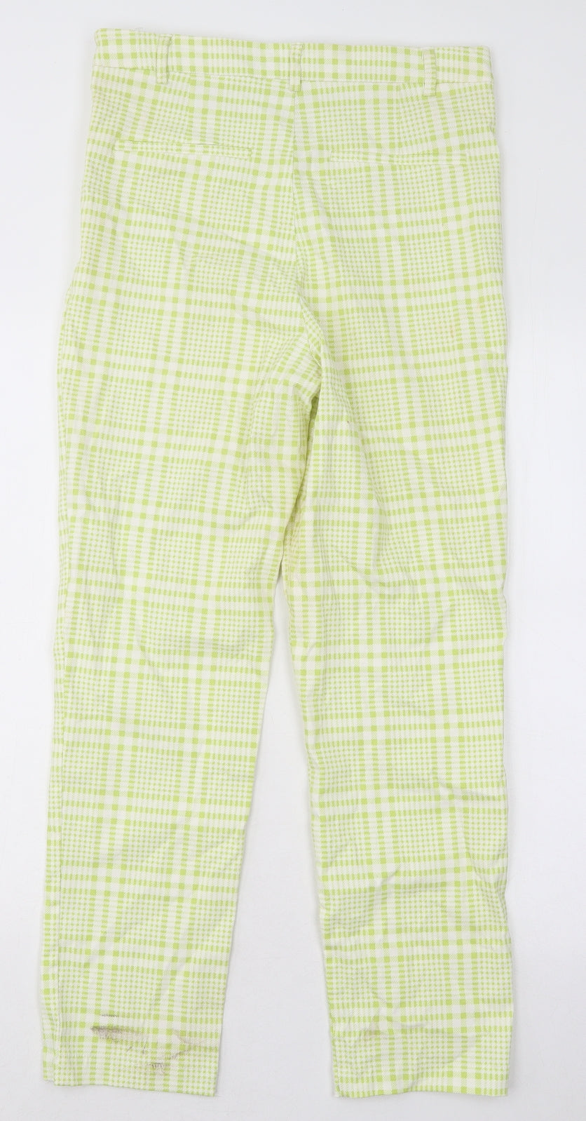 FOREVER 21 Womens Green Geometric Cotton Straight Jeans Size L L26 in Regular Zip