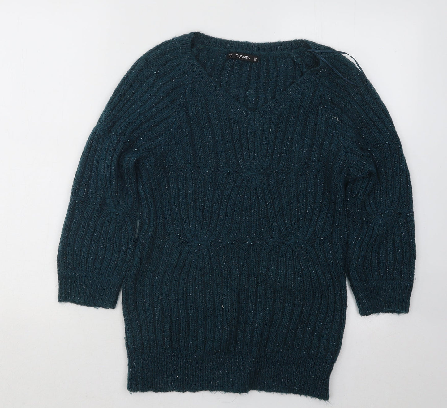 Womens UK Size 10 Dunnes Stores Green Pullover Jumper