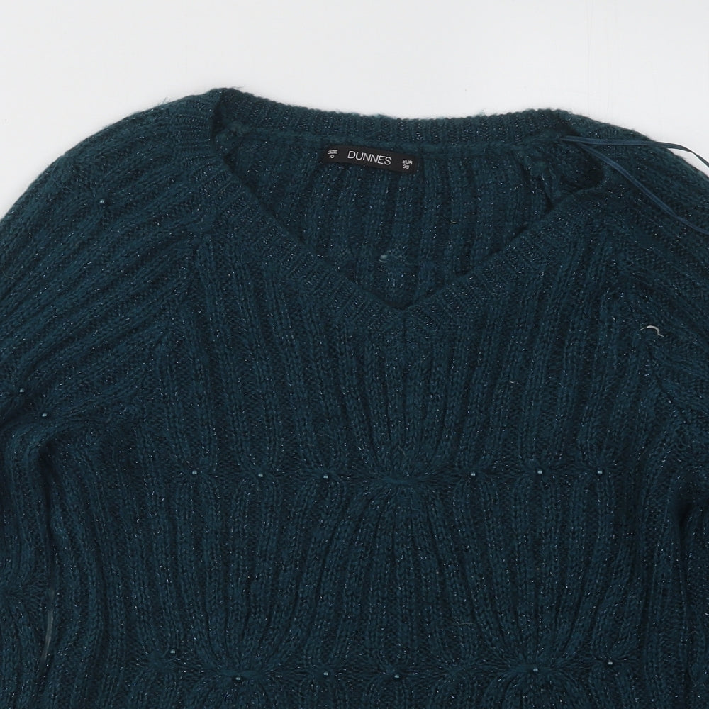 Womens UK Size 10 Dunnes Stores Green Pullover Jumper