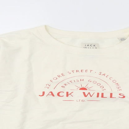 Womens UK Size 6 Jack Wills White Pullover Sweatshirt