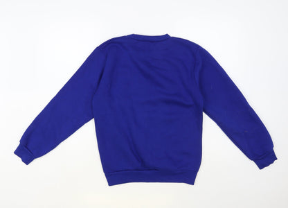 Preworn Womens Blue Polyester Pullover Sweatshirt Size XS Pullover - Santa Floss