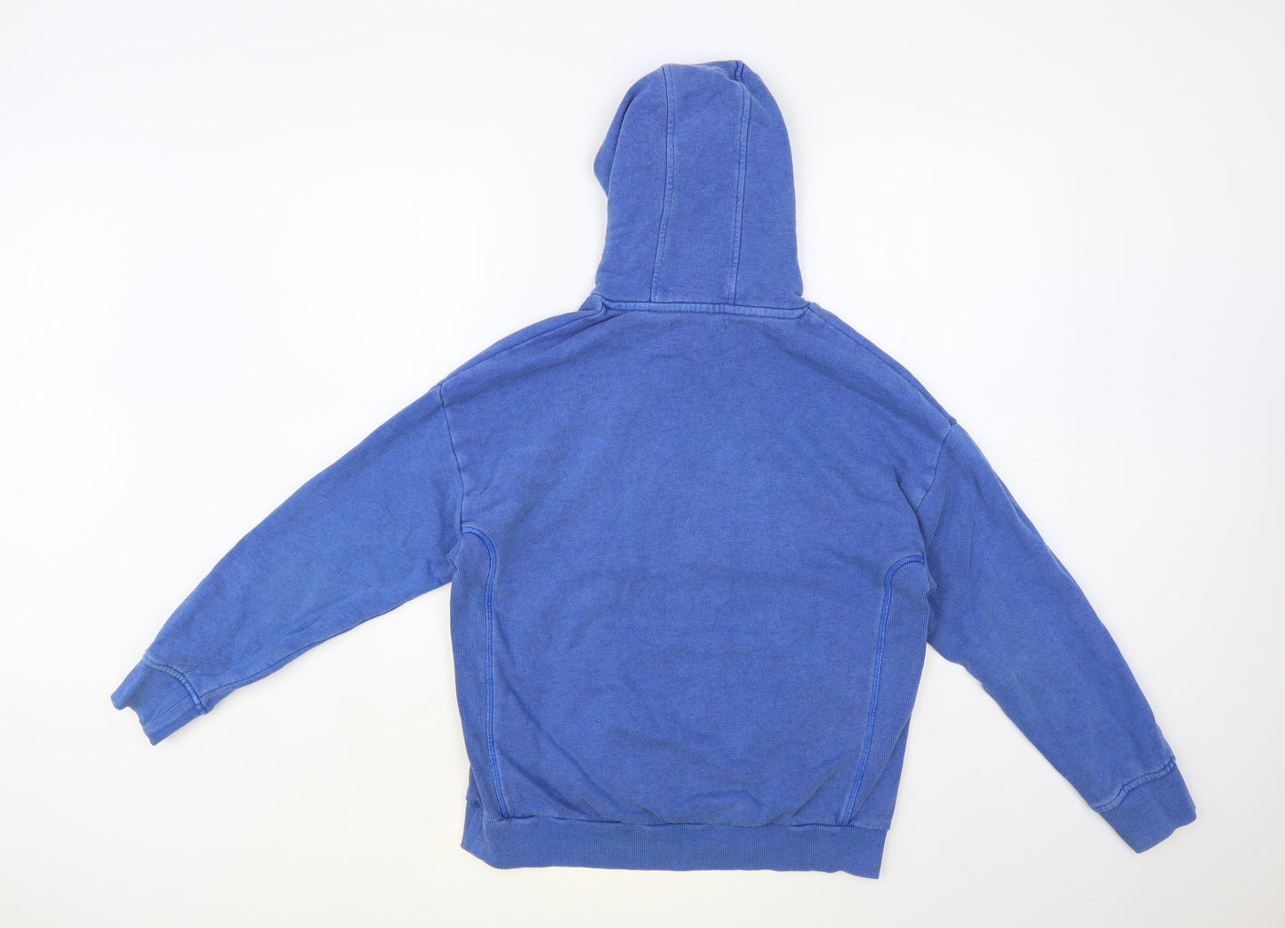 Marks and Spencer Boys Blue Cotton Pullover Hoodie Size 12-13 Years Pullover