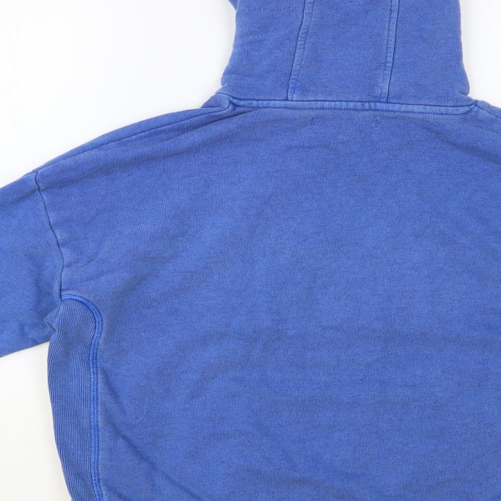 Marks and Spencer Boys Blue Cotton Pullover Hoodie Size 12-13 Years Pullover