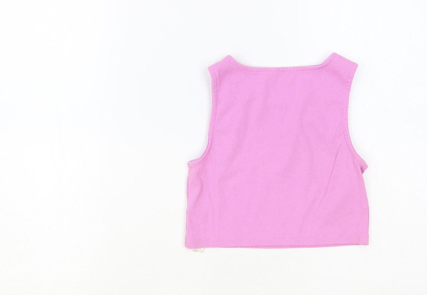 Primark Girls Purple Cotton Cropped Tank Size 10-11 Years Round Neck Pullover - NYC