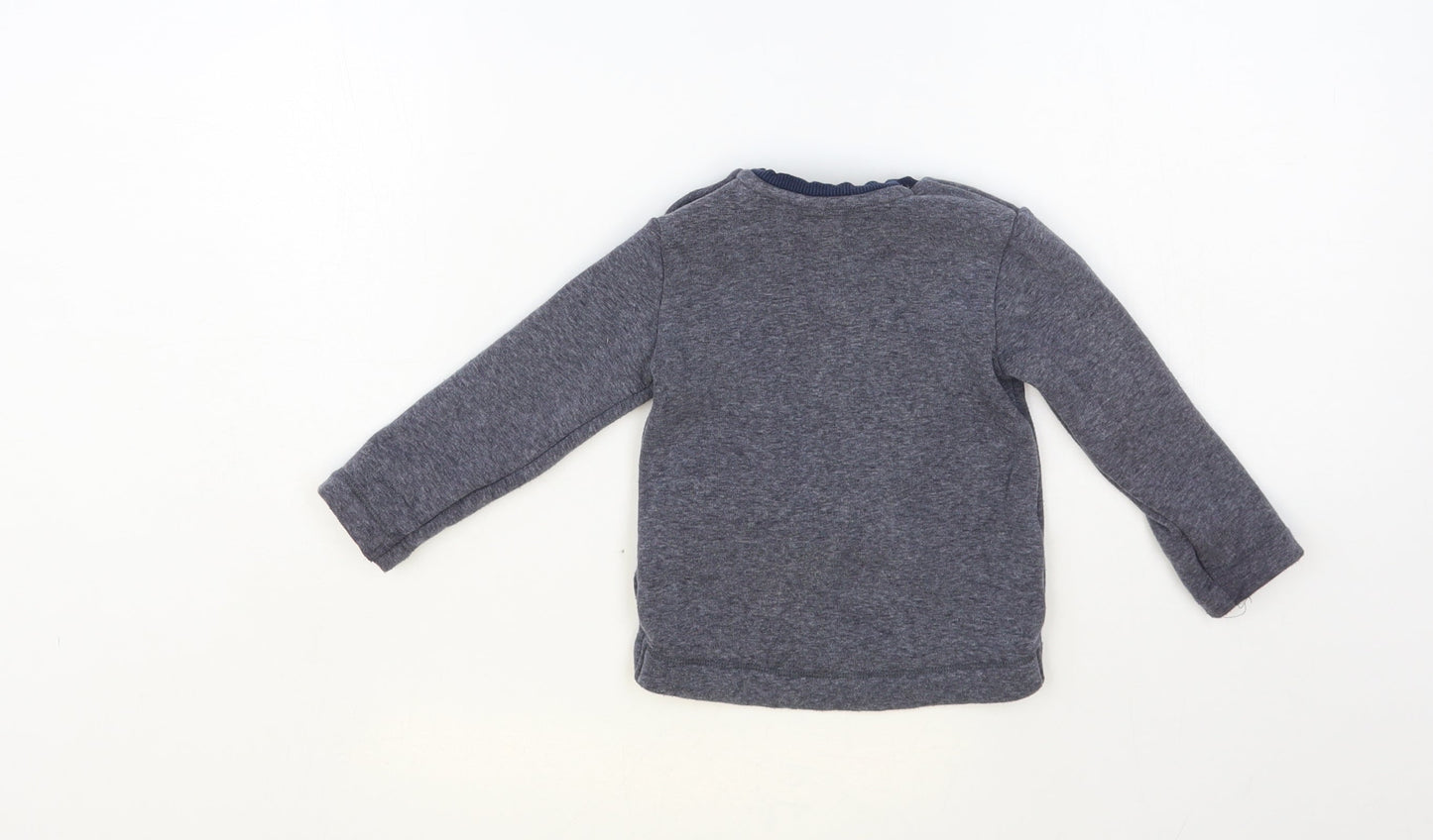 George Baby Blue Polyester Pullover Jumper Size 12-18 Months Snap - Dinosaur Pocket