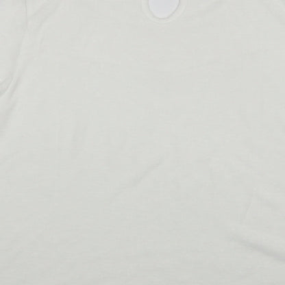Womens UK Size M BASSINI White Basic Blouse