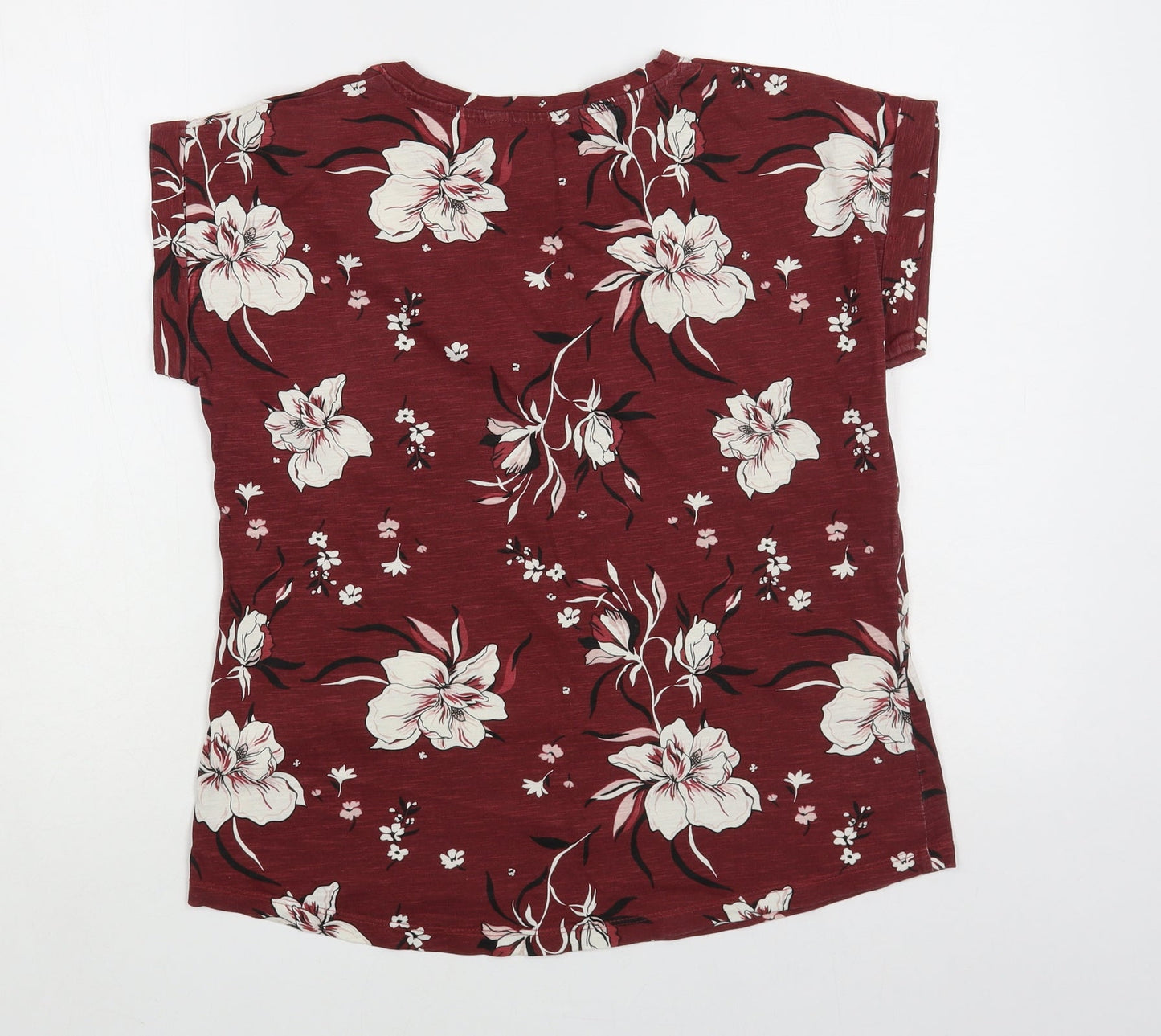 Womens UK Size S Part Two Red Basic T-Shirt