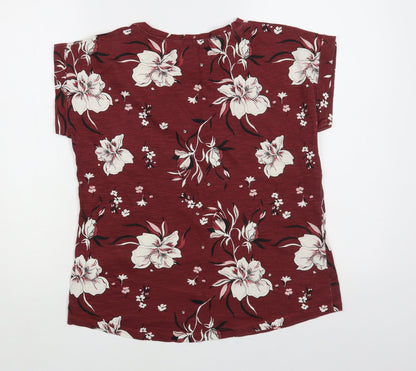 Womens UK Size S Part Two Red Basic T-Shirt