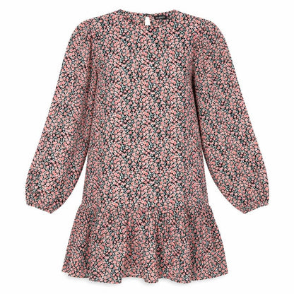 Boohoo Womens Pink Floral Polyester Kaftan Size 12 Round Neck Button