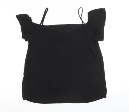 Womens UK Size 8 New Look Black Basic T-Shirt