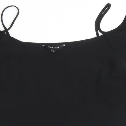 Womens UK Size 8 New Look Black Basic T-Shirt