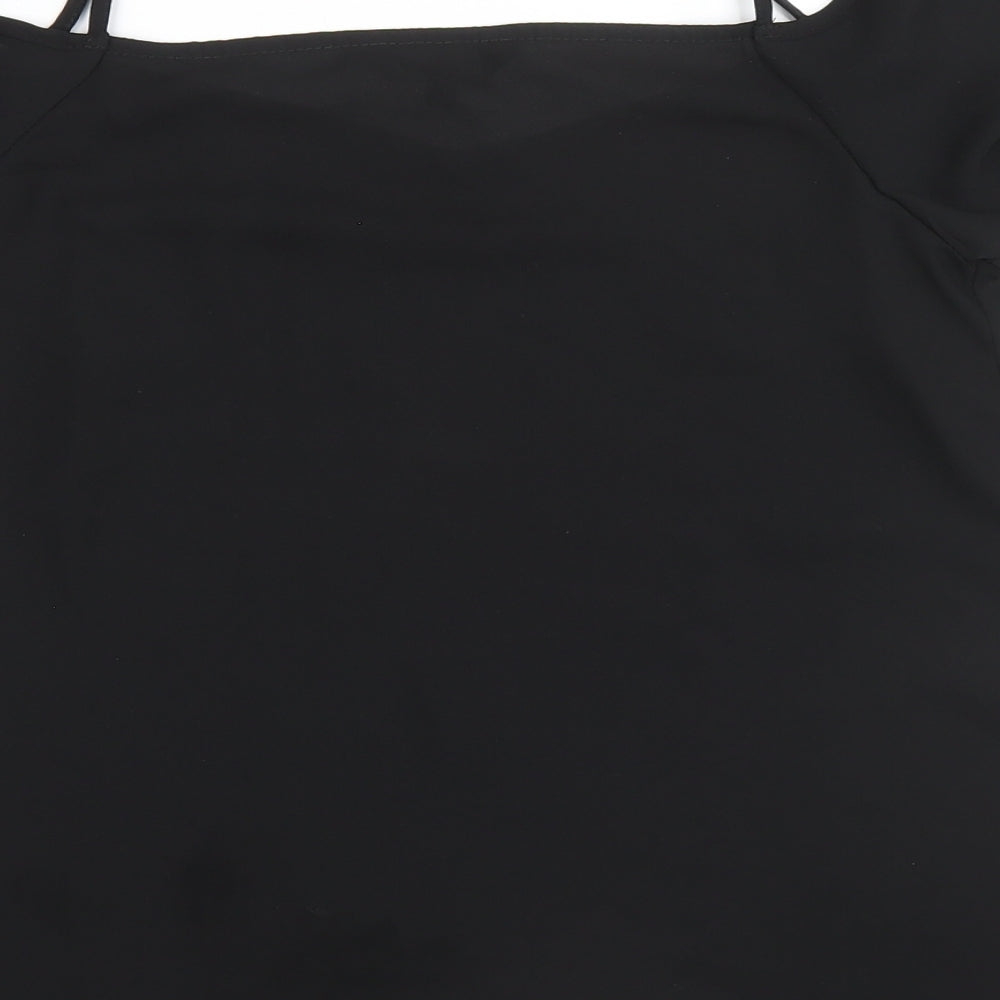 Womens UK Size 8 New Look Black Basic T-Shirt