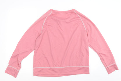 MissLook Womens Pink Cotton Blend Pullover Sweatshirt Size L Pullover