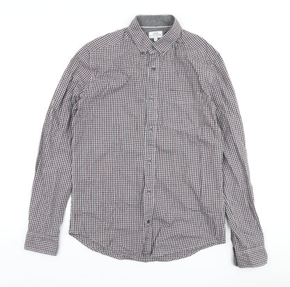 Mens UK Size S NEXT Grey  Button-Up Long Sleeve Casual Shirt