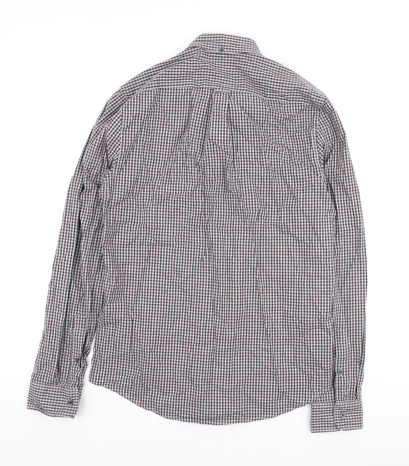 Mens UK Size S NEXT Grey  Button-Up Long Sleeve Casual Shirt