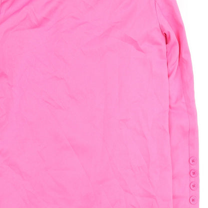 PRETTYLITTLETHING Womens Pink Polyester Jacket Blazer Size 10