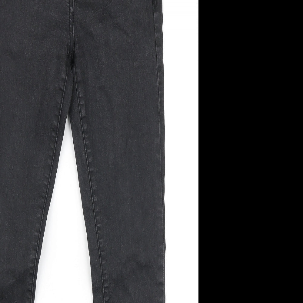 Sophie Girls Black Cotton Jegging Jeans Size 12-13 Years Regular Zip - studded pockets