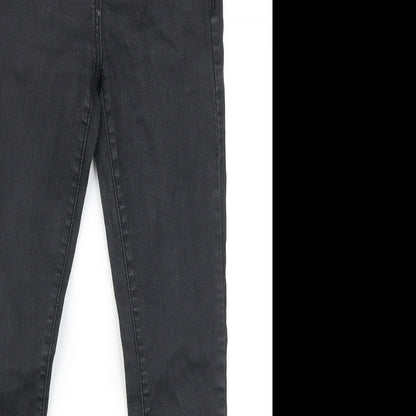 Sophie Girls Black Cotton Jegging Jeans Size 12-13 Years Regular Zip - studded pockets