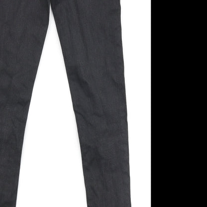 Sophie Girls Black Cotton Jegging Jeans Size 12-13 Years Regular Zip - studded pockets