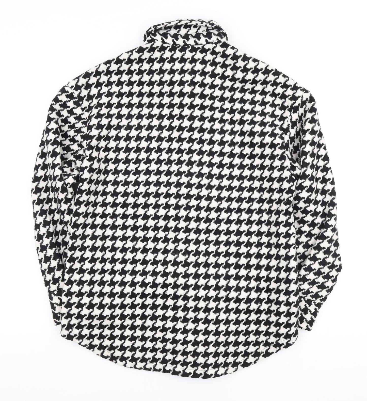 Primark Womens Black Geometric Jacket Size 6 Button