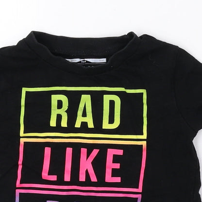 NEXT Girls Multicoloured 100% Cotton Basic T-Shirt Size 6-9 Months Crew Neck - Rad like Dad