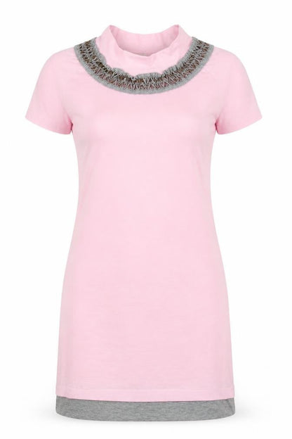 Preworn Womens Multicoloured Polyester Bodycon Size M High Neck - Decoration on neckline