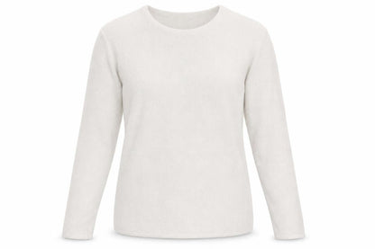 Joie De Vure Womens White Round Neck Acrylic Pullover Jumper Size M - Split hem details