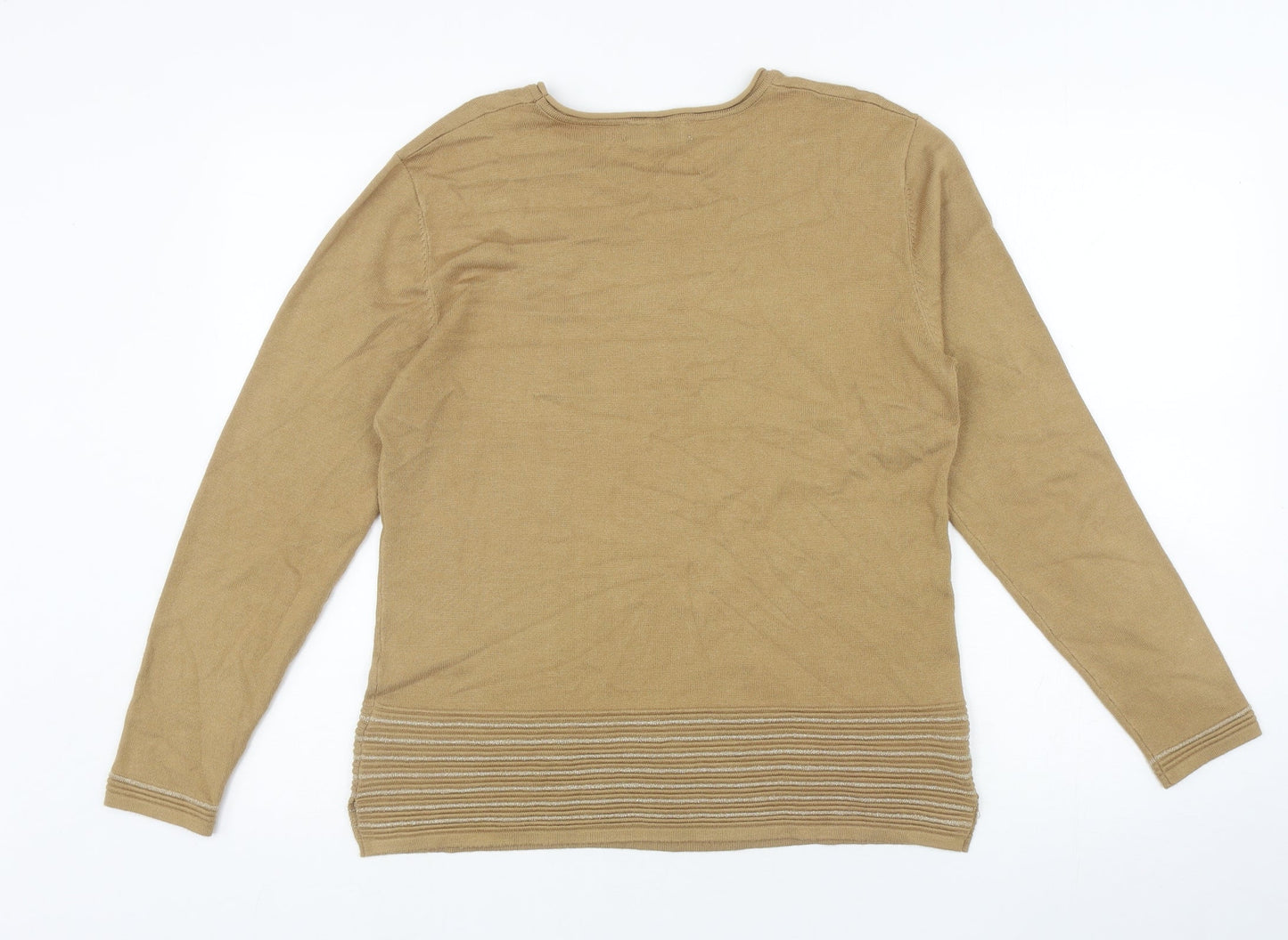 Womens UK Size M Mudflower Brown Jersey T-Shirt