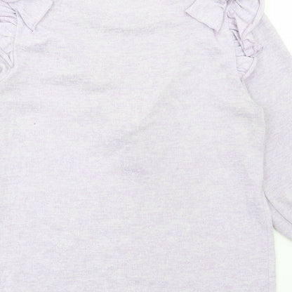 George Womens Purple Polyester Basic T-Shirt Size S Round Neck