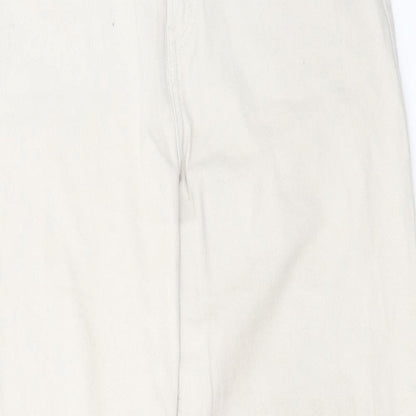 Womens UK Size 8 H&M Regular Fit Straight Beige Jeans