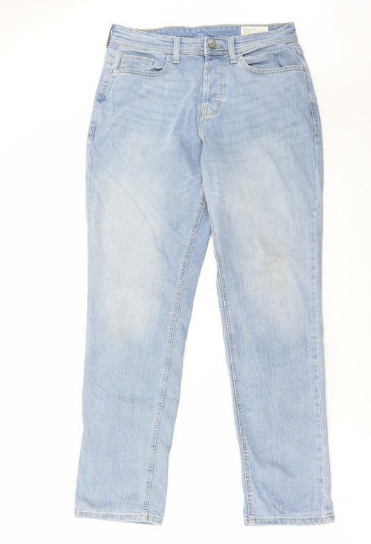 Denim & Co. Mens Blue Cotton Straight Jeans Size 30 in L36 in Regular Zip