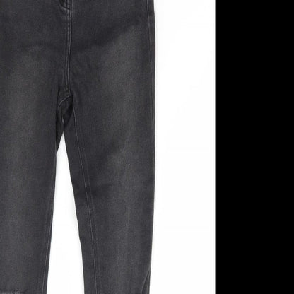 NEXT Womens Black Cotton Skinny Jeans Size 6 L29 in Regular Zip
