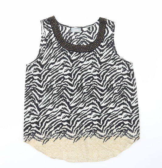 Womens UK Size L Wallis Multicoloured Basic Tank