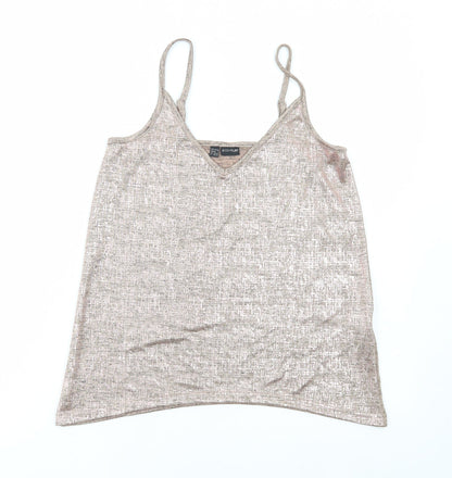 Womens UK Size S Body Flirt Brown Camisole T-Shirt