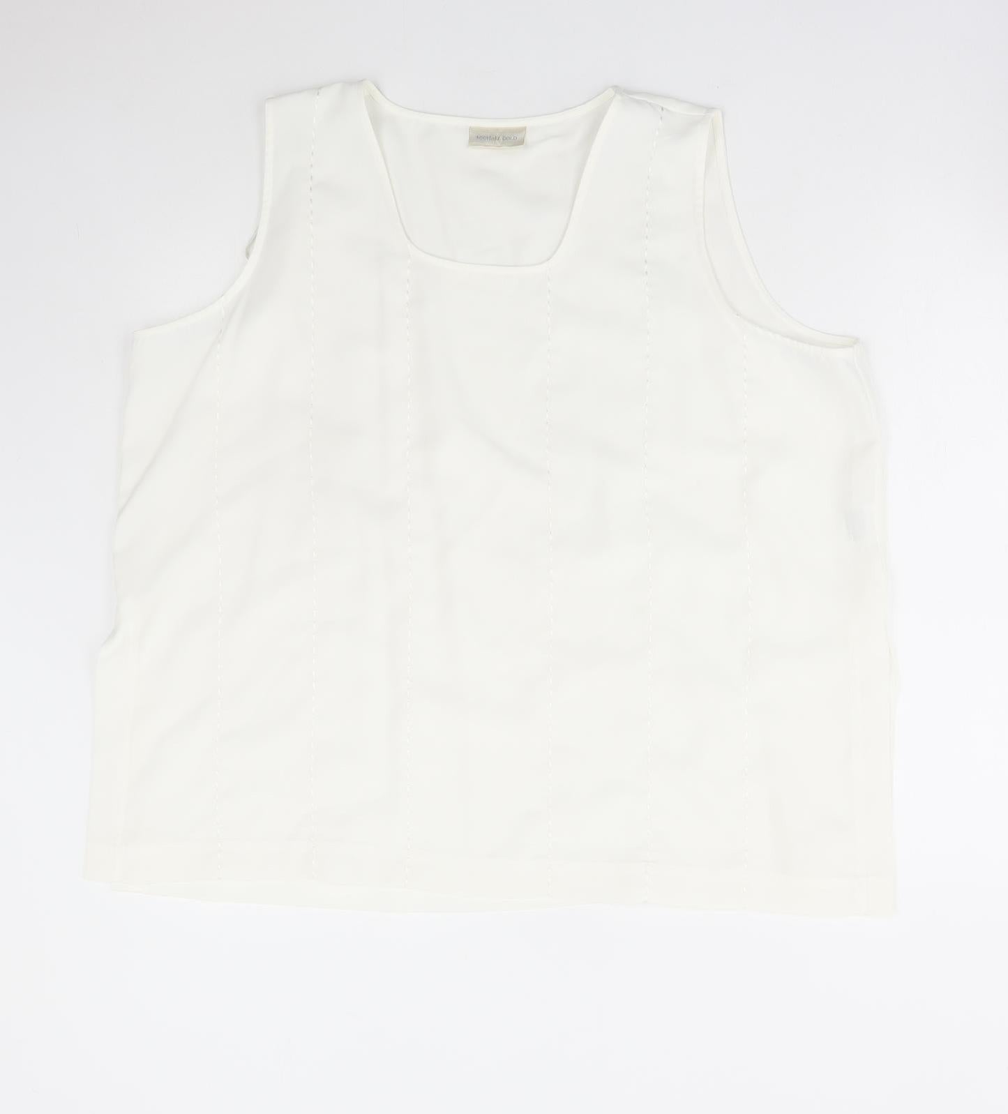 Womens UK Size 22 Michael Gold Ivory Basic Blouse