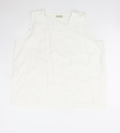 Womens UK Size 22 Michael Gold Ivory Basic Blouse