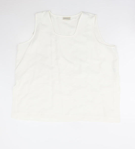 Womens UK Size 22 Michael Gold Ivory Basic Blouse