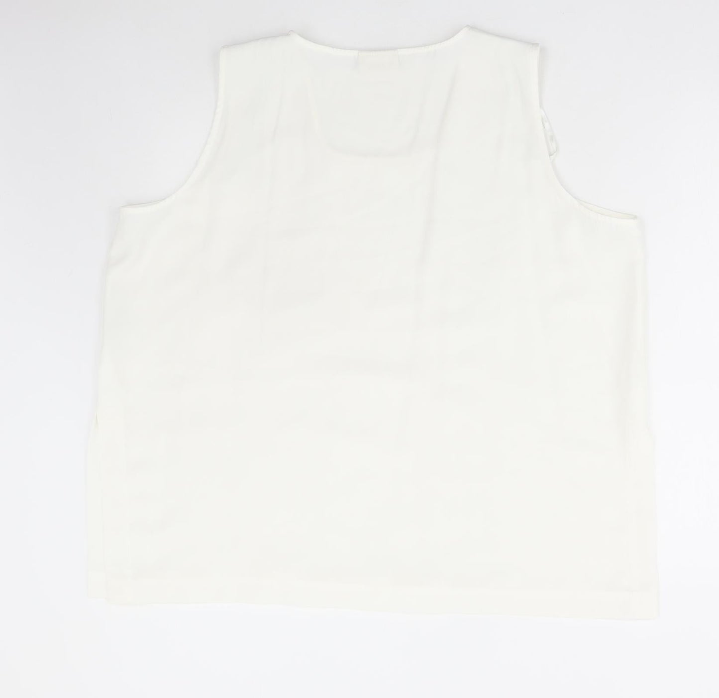 Womens UK Size 22 Michael Gold Ivory Basic Blouse