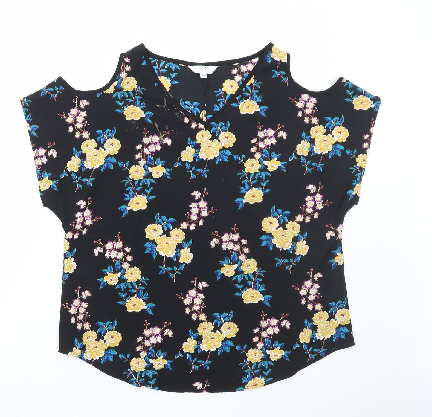 Womens UK Size 16 Julipa Black Basic Blouse