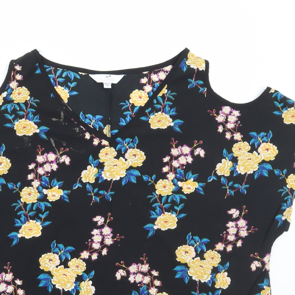 Womens UK Size 16 Julipa Black Basic Blouse